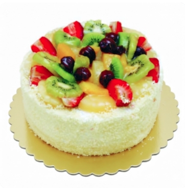 4 kişilik yuvarlak karışık meyveli pasta Samsun pasta